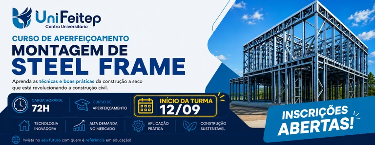 Curso de aperfeiçoamento em montagem de Steel Frame — inscrições abertas